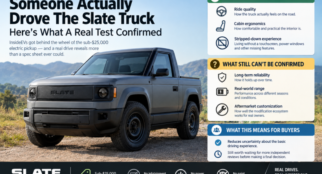 Slate Truck First Drive: What A Real Test Actually Confirmed