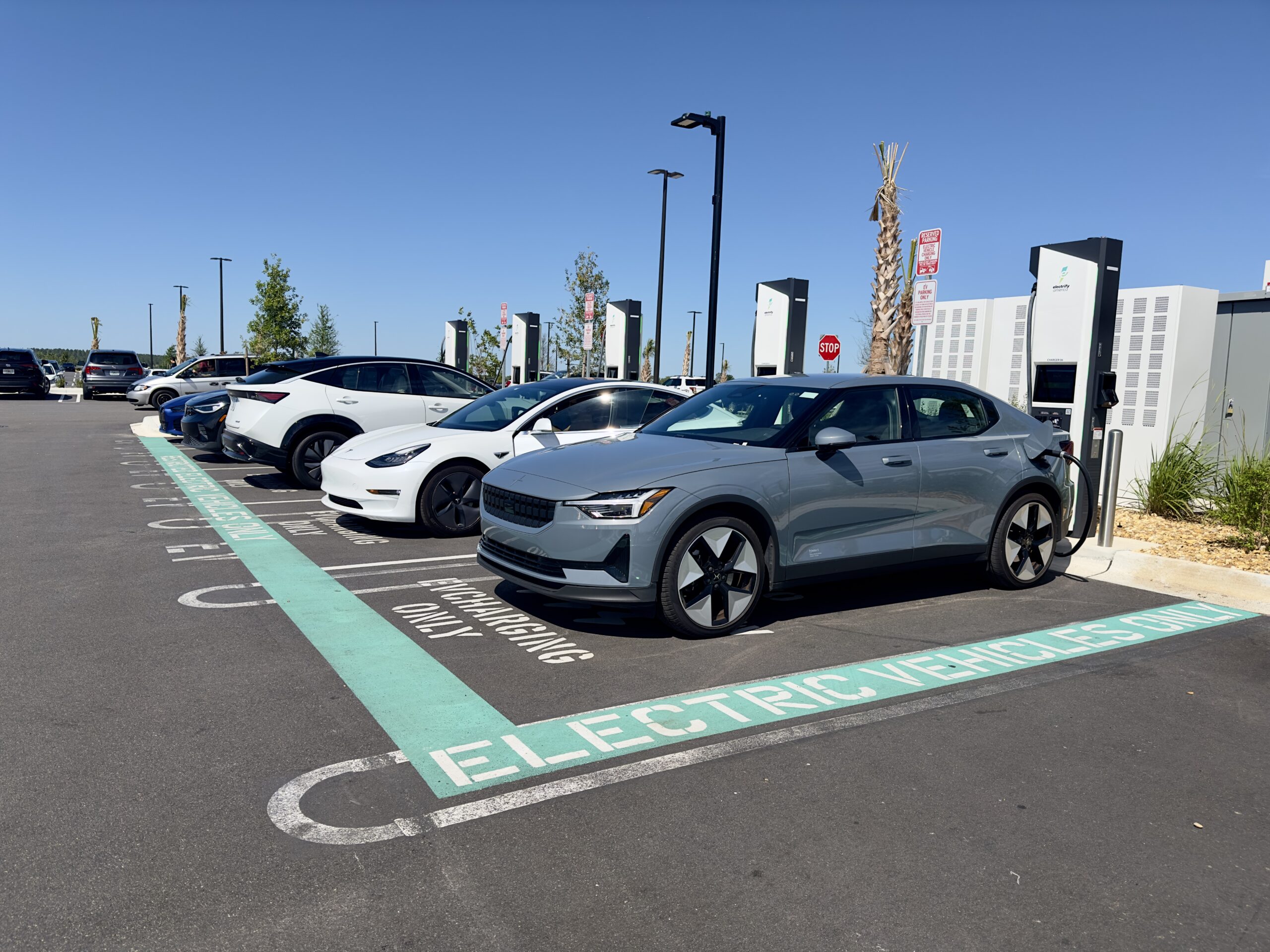 Electrify America electric vehicle charging station
