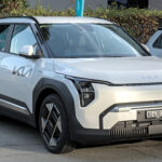 Kia EV3 electric compact SUV, front right view