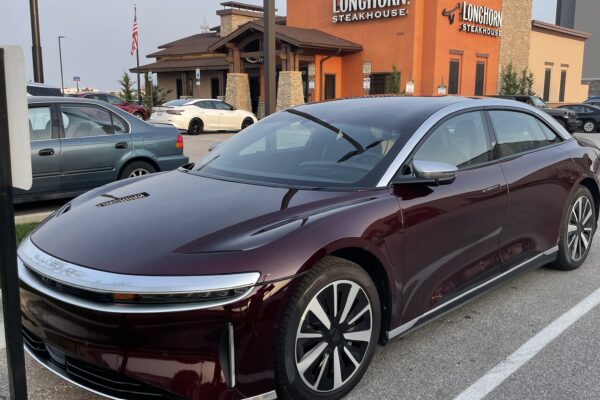 Lucid Air luxury electric sedan, front view
