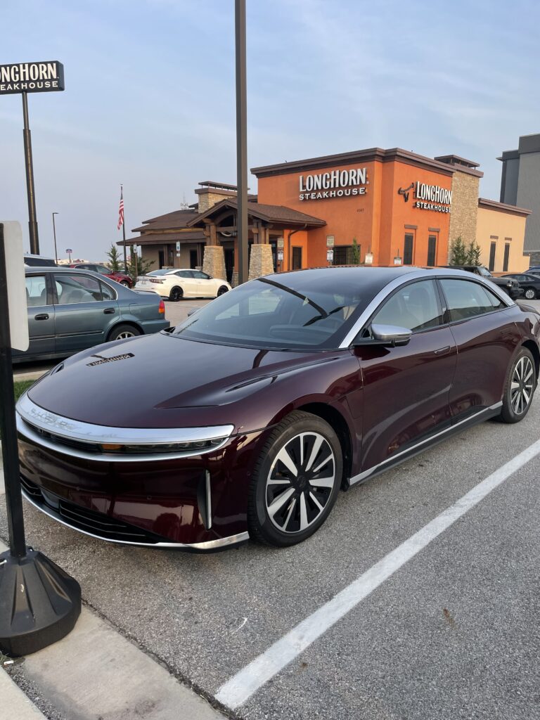 Lucid Air luxury electric sedan, front view