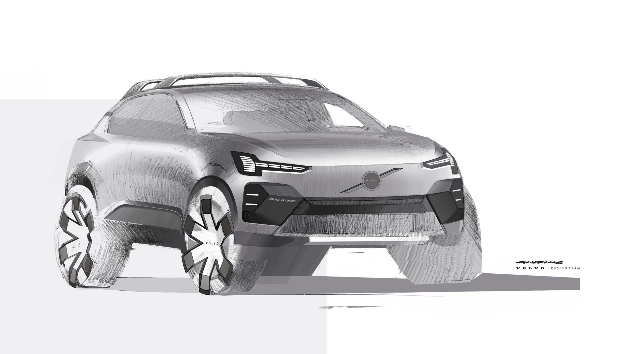 Volvo EX60 official exterior design sketch